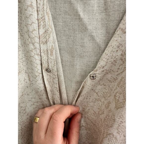 Cloth & Stone for Anthropologie Dahl Snakeskin Patterned Wrap Romper Boho Medium - Picture 4 of 9